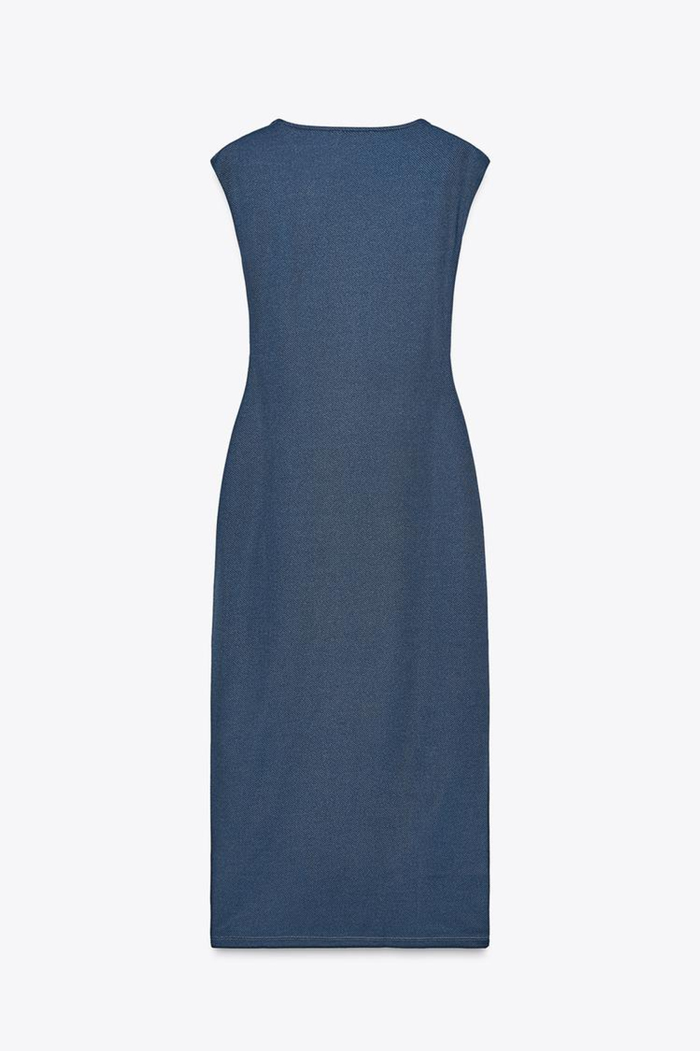 ZARA ПЛАТЬЕ МИДИ БЕЗ РУКАВОВ, ИНДИГО
