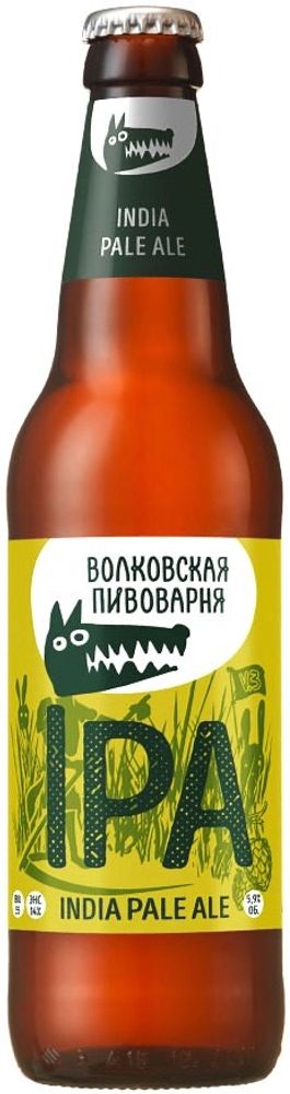 Пиво Волковская Пивоварня ИПА / Volkovskaya Pivovarnya IPA 0.45 - стекло