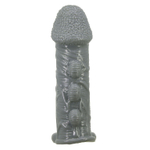 Серая насадка Jaylen с подхватом мошонки и наростами - 14 см. (Цвет: серый)