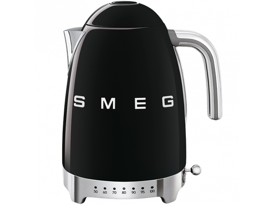 Чайник электрический с регулируемой температурой, Чёрный Smeg KLF04BLEU