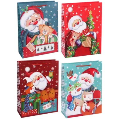 Пакет подарочный «Дедушка Мороз» 31*42*12 см, микс