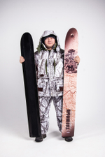 Лыжи деревопластиковые с камусом (полоса 10 см) 170х20