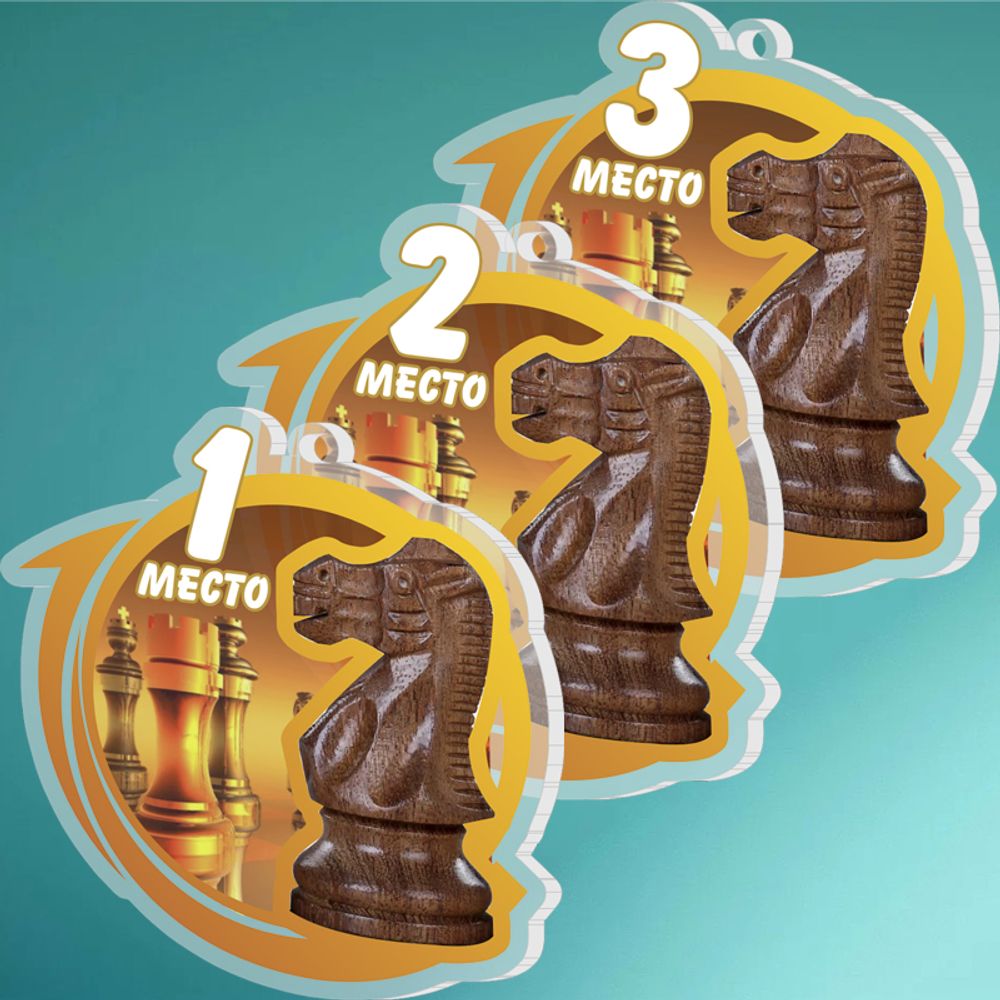 Акриловая медаль Шахматы 1742