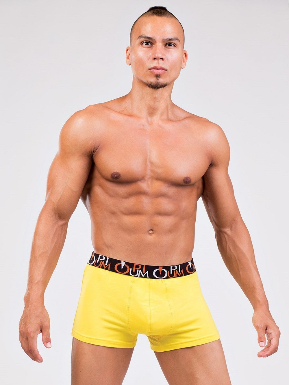 Комфортные мужские боксеры средней посадки (Размер: XXL) (Цвет: желтый)