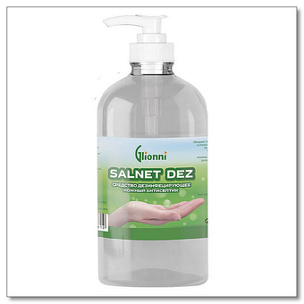 Антисептик гель 0,5л спиртовой SALNET DEZ с дозатором