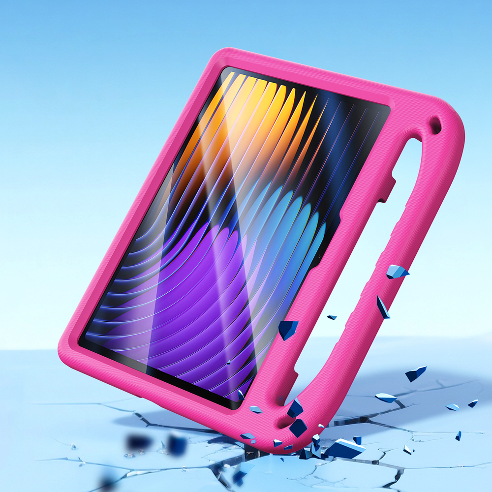 Детский чехол розового цвета на планшет Xiaomi Pad 7 и 7 Pro от от Dux Ducis, серия Puff Series Case