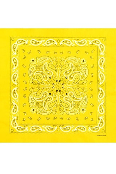 Бандана желтая пейсли огурцы