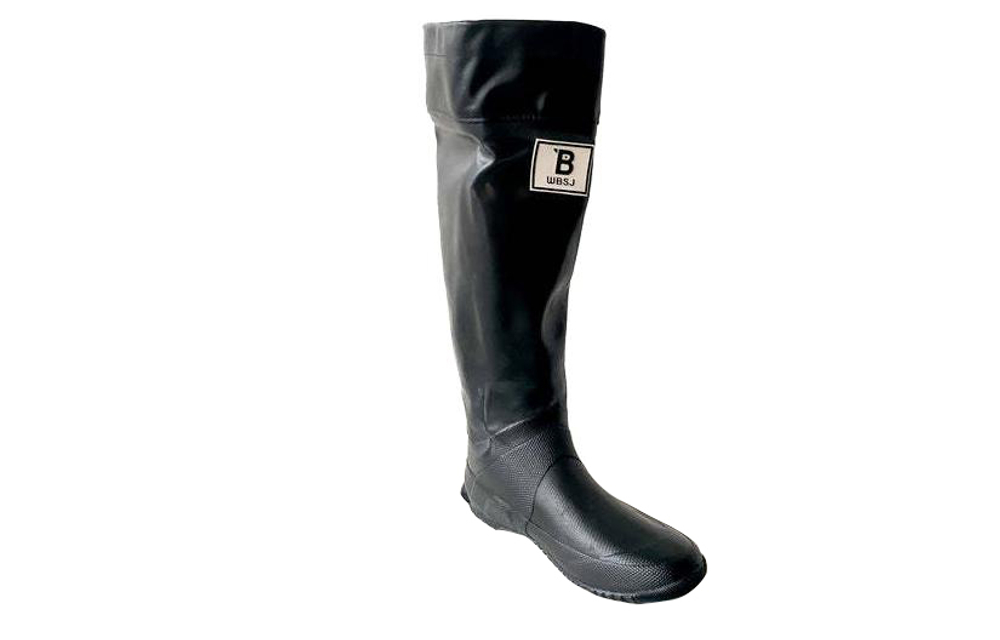 WBSJ Waterproof Rain Boots Unisex Black Gray