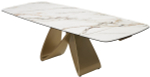 Стол М-City DISAUR Паласио (Palacio) 180 Kl-188 Контрастный мрамор матовый, Итальянская керамика, Шампань