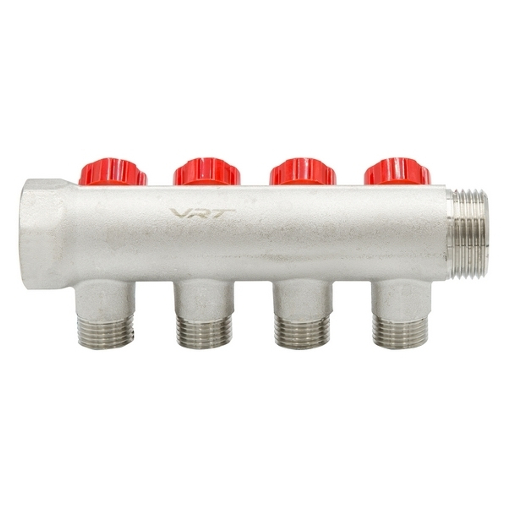 Коллектор 1''x1/2'' с регулировочными вентилями VRT (4 вых)