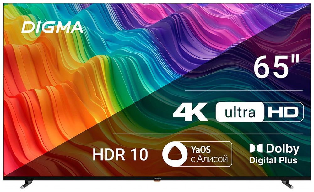 ЖК телевизор Digma DM-LED65UBB33(UHD Smart,Yandex,frameless,meta