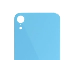Задняя крышка для iPhone Xr (A2105) Голубой (стекло, широкий вырез под камеру, логотип)