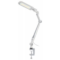 Настольный светильник ЭРА NLED-496-12W-S светодиодный на струбцине серебро