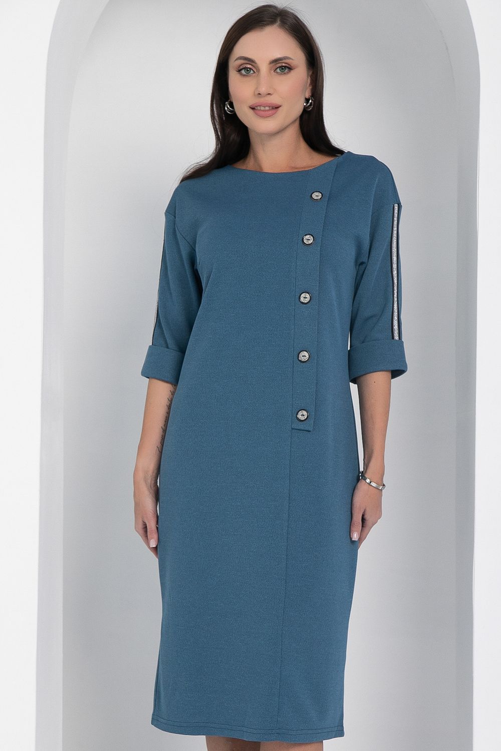 Платье Простота в деталях (джинс) П12622-5 LT Collection