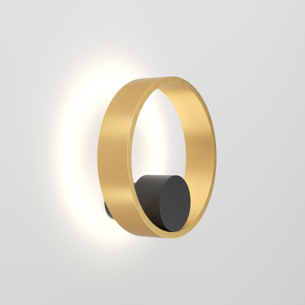 DK5060-BK+SG Бра ORBIT, IP20, 3000К, LED, 10 Вт, черный + сатинированное золото, алюминий