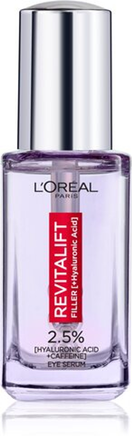 L’Oreal Paris Revitalift Filler - осветляющая сыворотка для глаз с гиалуроновой кислотой /   20  ml  / GTIN 3600524025571