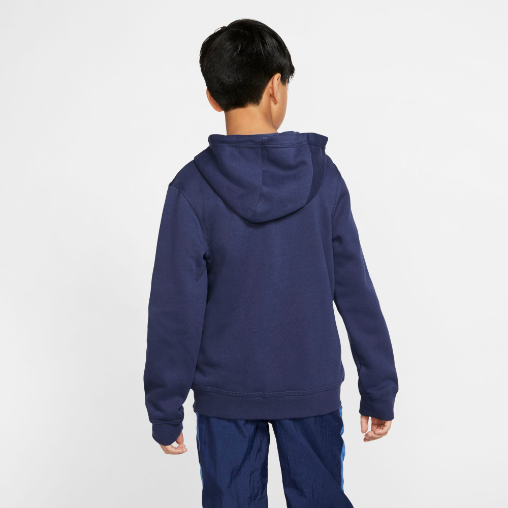 Кофта для мальчика теннисная Nike NSW Hoodie FZ Club B - небесный