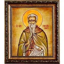 Григорий Синаит преподобный. Икона на холсте.