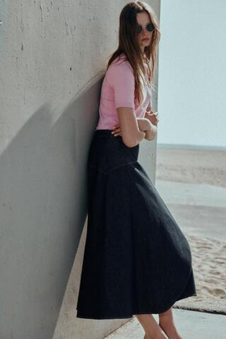 ZARA БАЗОВЫЙ ДЖЕРСИ С КОРОТКИМИ РУКАВАМИ, МЯГКИЙ РОЗОВЫЙ