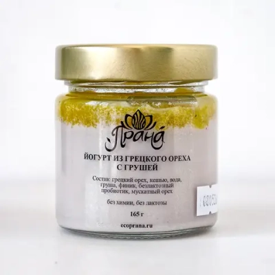 Йогурт из грецкого ореха с грушей "Prana", 165 г