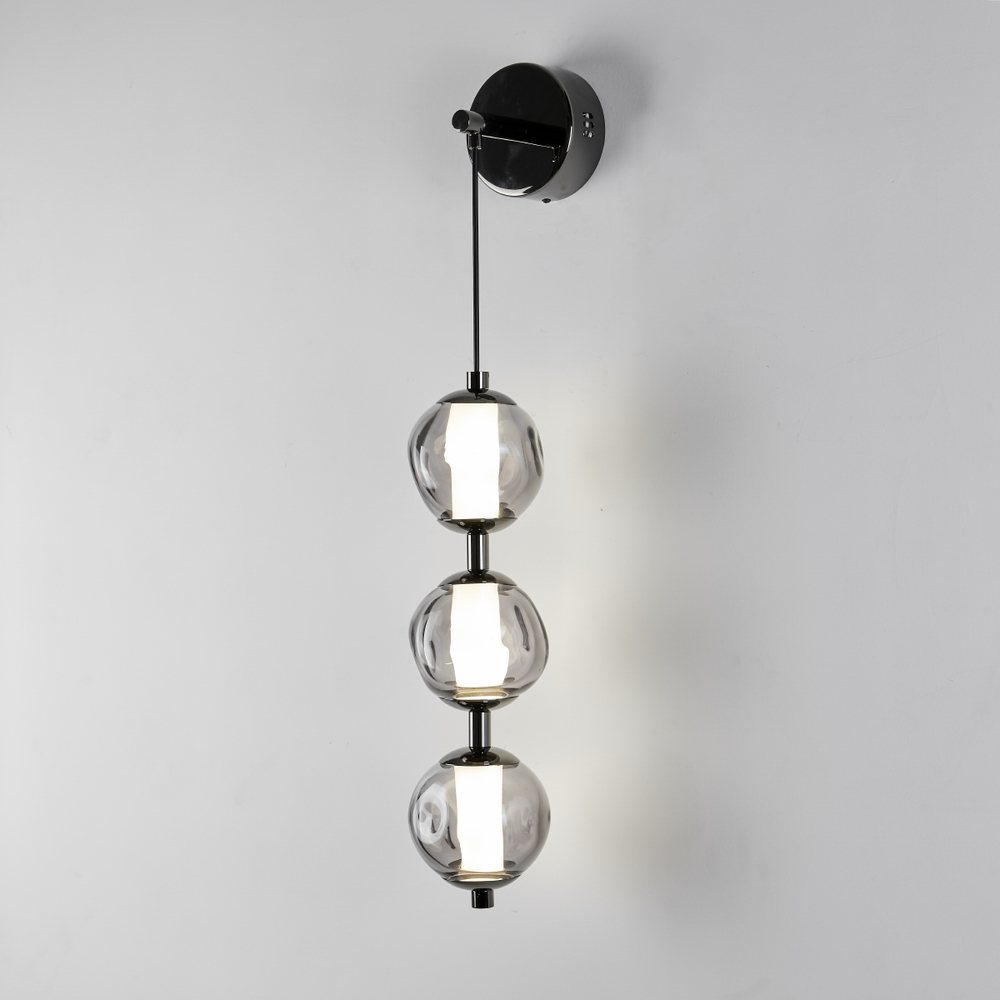 Настенный светильник OB2437 pearl black/smoke