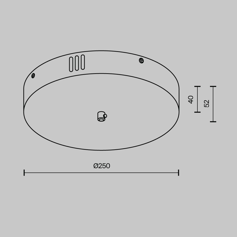 Потолочная чаша для ввода питания с блоком питания системы Maytoni   CA031B-B
