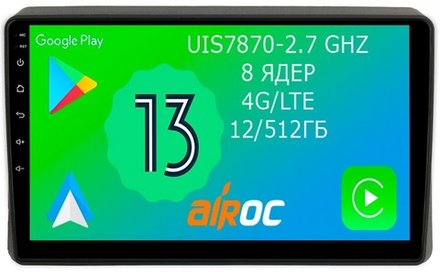 Магнитола для Renault Arkana 2019+, Duster 2020+ - Airoc 2K AU-3008 на Android 13, TS20, 12/512Гб, SIM-слот