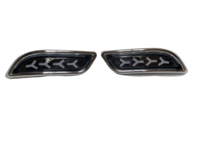 Катафот бампера Lada Priora 2 (LED) ZFT-331 CROME WHITE ЧЕРНЫЙ