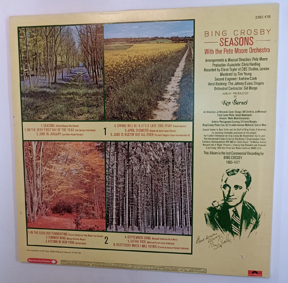 Bing Crosby Seasons (Canada 1977)