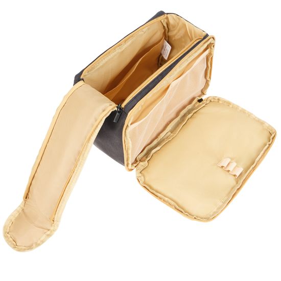 Несессер Torber, дорожный, чёрный/бежевый, полиэстер 300D ткань катионик, 27 х 17 х 14 см