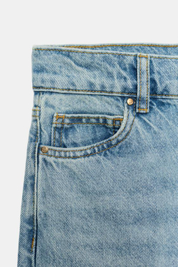 ZARA ДЖИНСЫ Z1975 STRAIGHT С ВЫСОКОЙ ПОСАДКОЙ, ГОЛУБОЙ