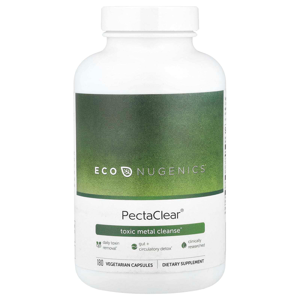 Econugenics, PectaClear®, средство от токсичных металлов, 180 вегетарианских капсул