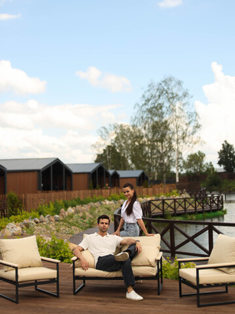 Комплект Диван и 2 Кресла AnriStur / Oxford 600D / (Бежевый)