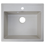 Кухонная мойка AZARIO Onda 565x505x200 искусственный мрамор, сифон в комплекте, цвет бежевый (CS00105220)