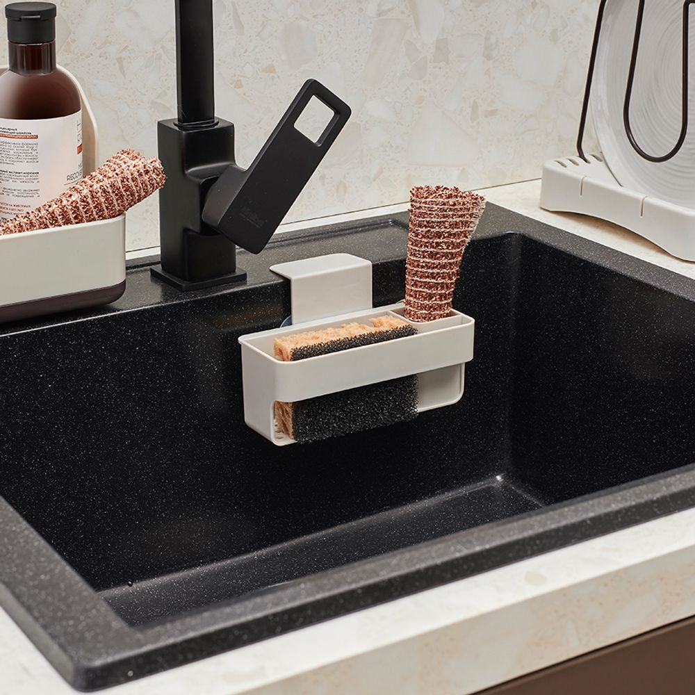 Органайзер для раковины подвесной Ronja, 15,8х10,8х10 см, светло-серый