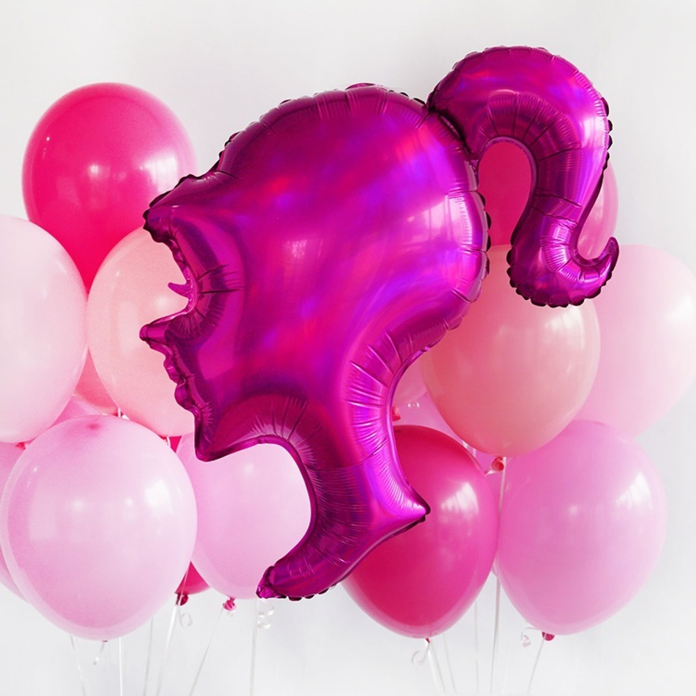 Фольгированный шар-фигура «Профиль девушки» в розовом цвете, 71 см