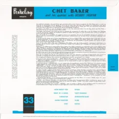 Chet Baker And His Quintet With Bobby Jaspar - LP