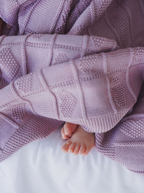 Плед вязаный хлопковый 