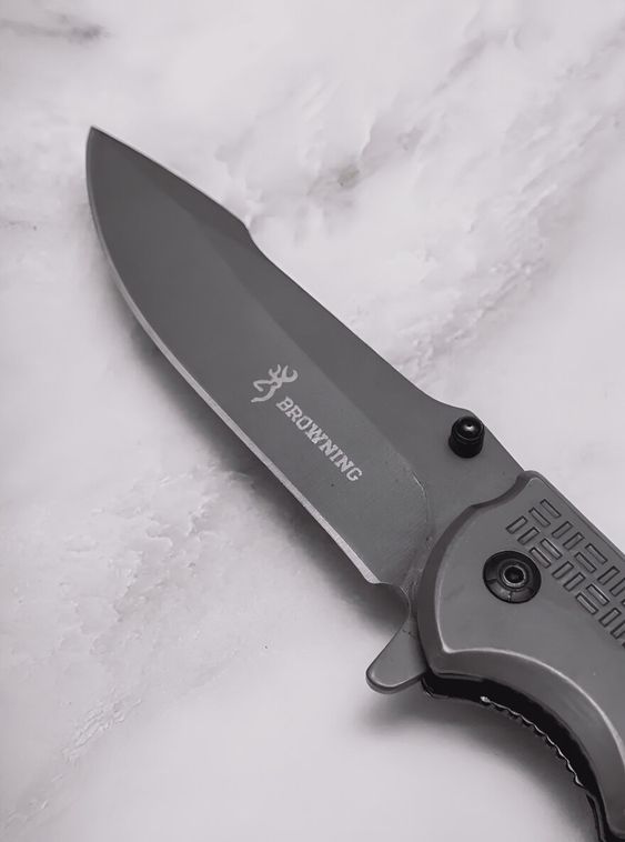 Тактический складной нож Browning со стеклоотбоем и стропорезом Зеленый