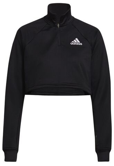 Женская теннисная футболка (dł. Рукава) Adidas Melbourne Match Shrug - black/white