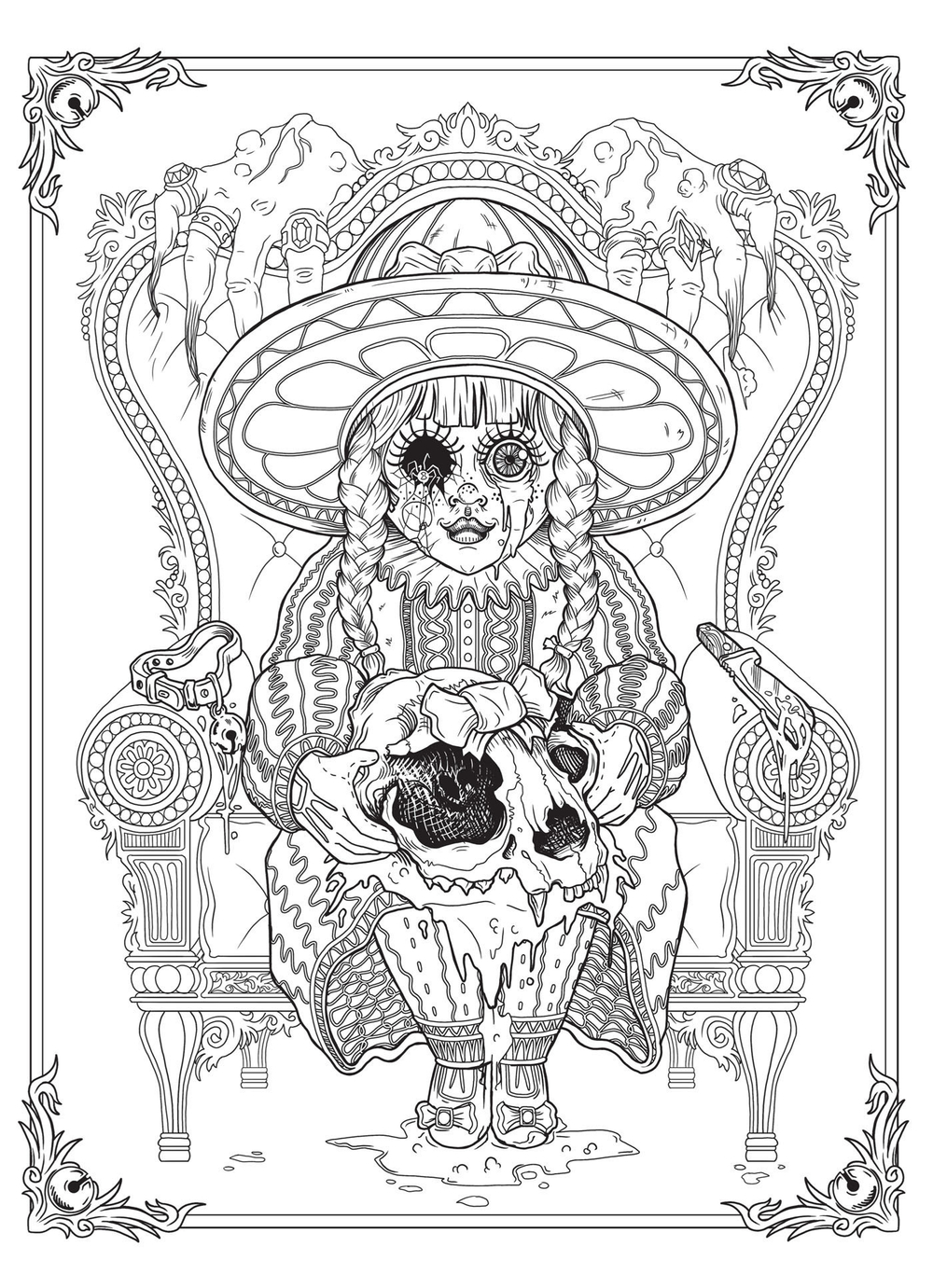 Hachette/ раскраска по номерам/ DARK ART