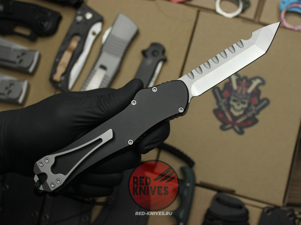 Нож Heretic Hydra V4 Single Edge T/E Tanto - черная рукоять, светлый клинок