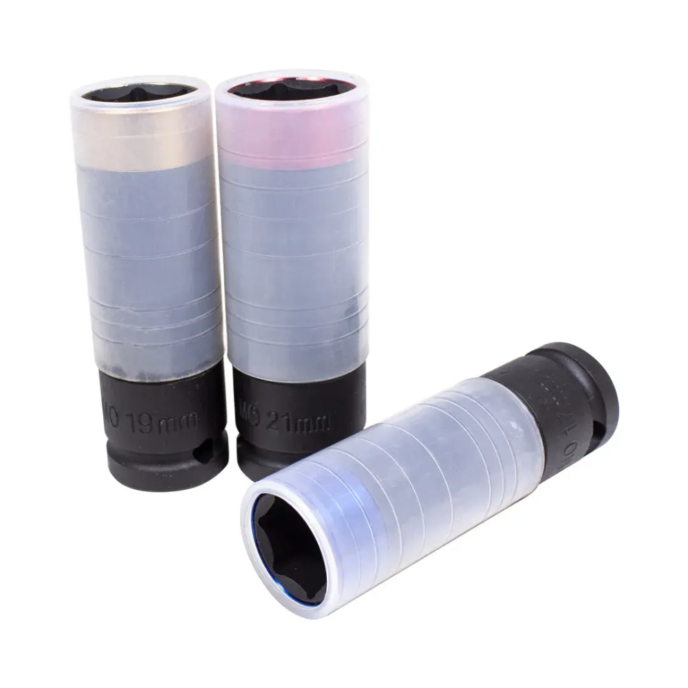 Головки ударные глубокие тонкостенные, набор 3пр., 1/2&apos;&apos;(17, 19, 21мм)