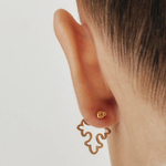 Серьги УЗОР позолота с гранатами