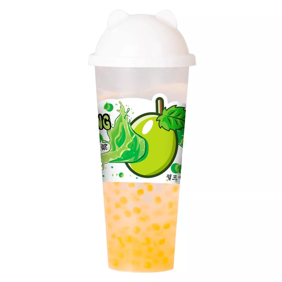 Напиток с шариками Хэ Лейи со вкусом зеленого винограда с жасмином c добавлением сахара, 620 мл (Китай)