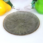 Тарелка стеклянная 15см «Флоренция» дымка