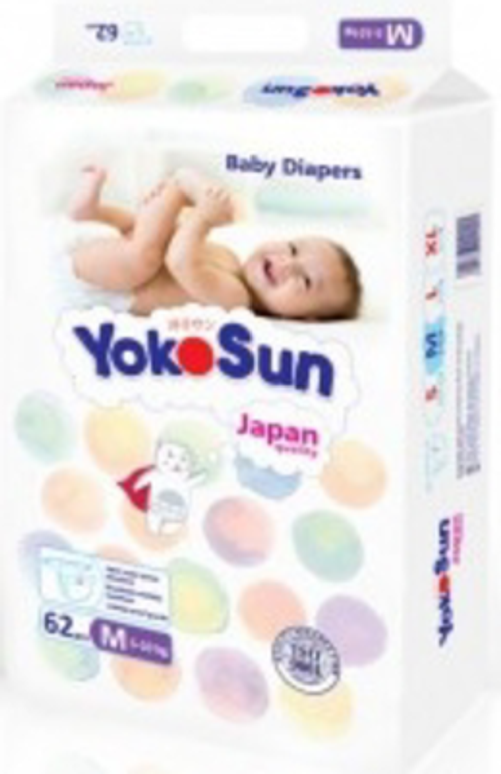 Подгузники YOKOSUN M (5-10 кг) 62 шт