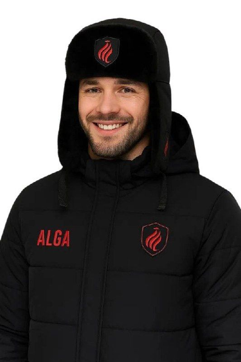 ALGA x Rubin Шапка-ушанка с отделкой из эко-меха