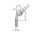 Фитинг DN 05 DKO-L (Г) 14x1.5 8 (45)