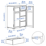 Шкаф с ящиком - GREÅKER /GREАKER  IKEA/ ГРОКЕР  ИКЕА,  84x101 см, белый